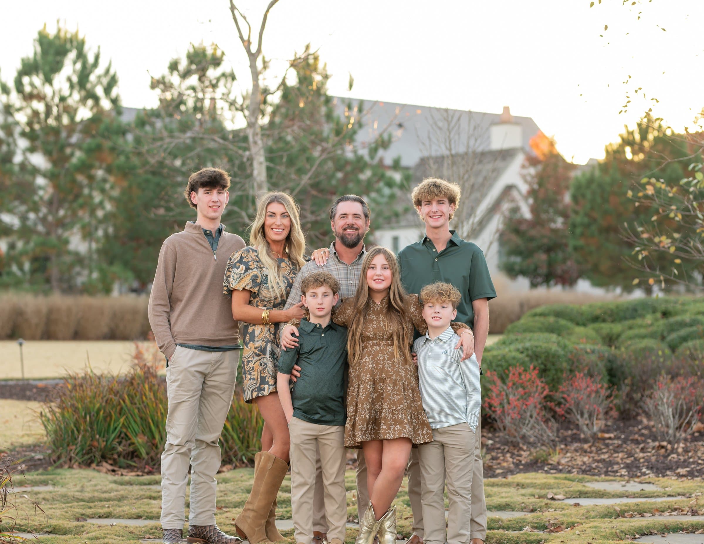 Chris Roberts with his wife and five children
